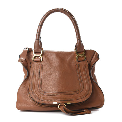Chloe Calfskin Medium Marcie Satchel Tan 1 of 11