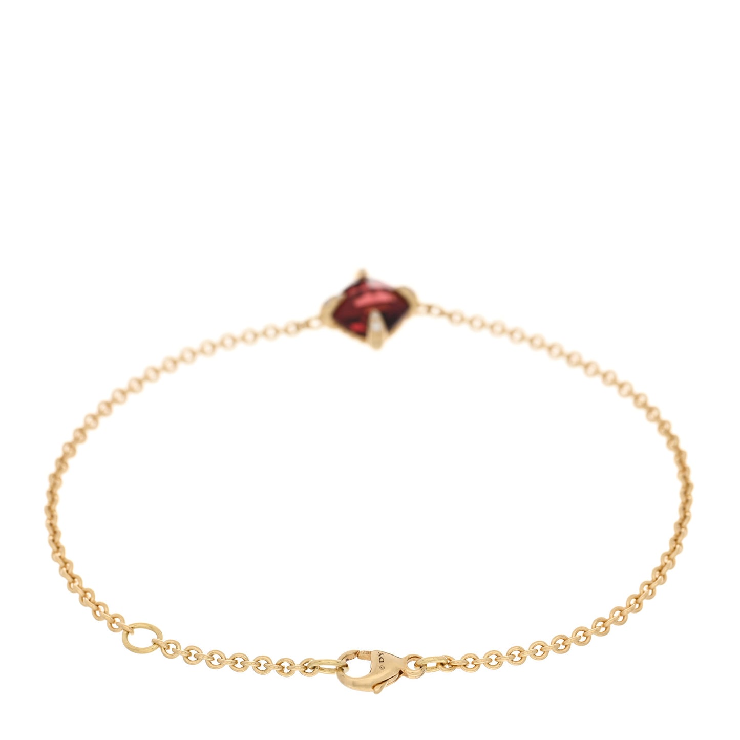 18K Yellow Gold Diamond Garnet Chatelaine Bracelet
