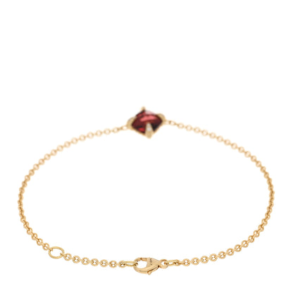 David Yurman 18K Yellow Gold Diamond Garnet Chatelaine Bracelet 2 of 3