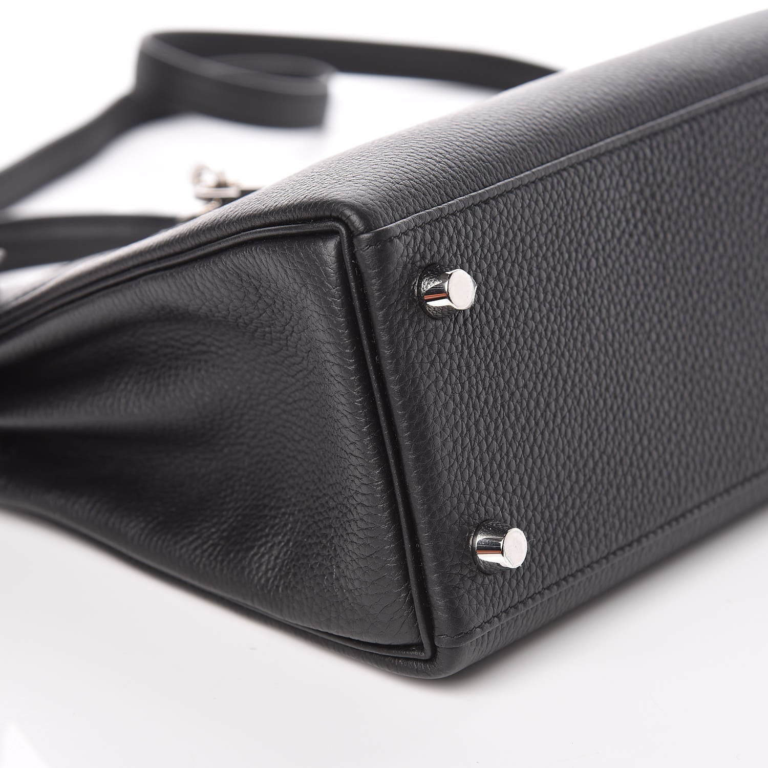 Hermes Togo Horseshoe Kelly Retourne 25 Black Magnolia 39 of 41
