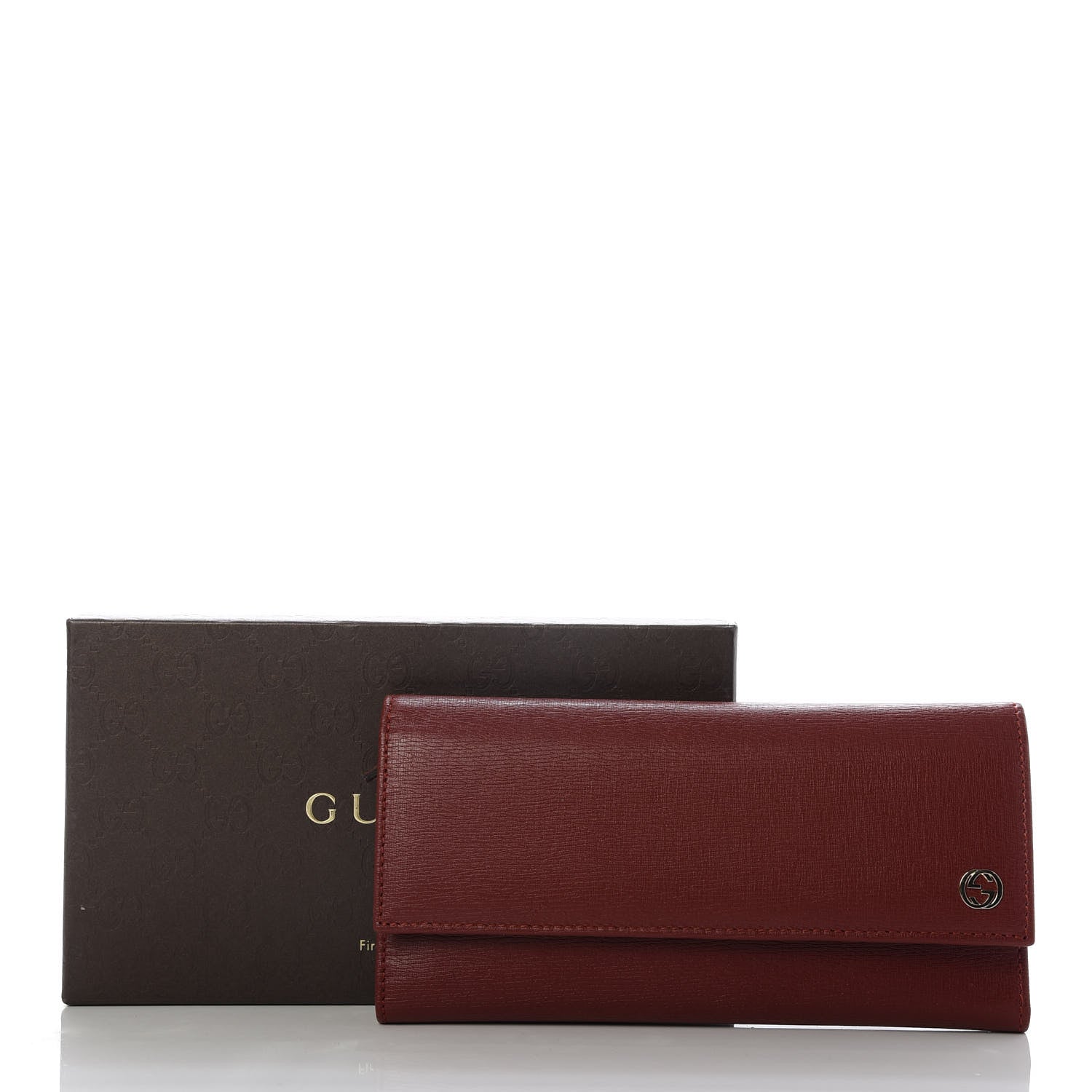 Gucci Calfskin GG Continental Wallet Red 7 of 7