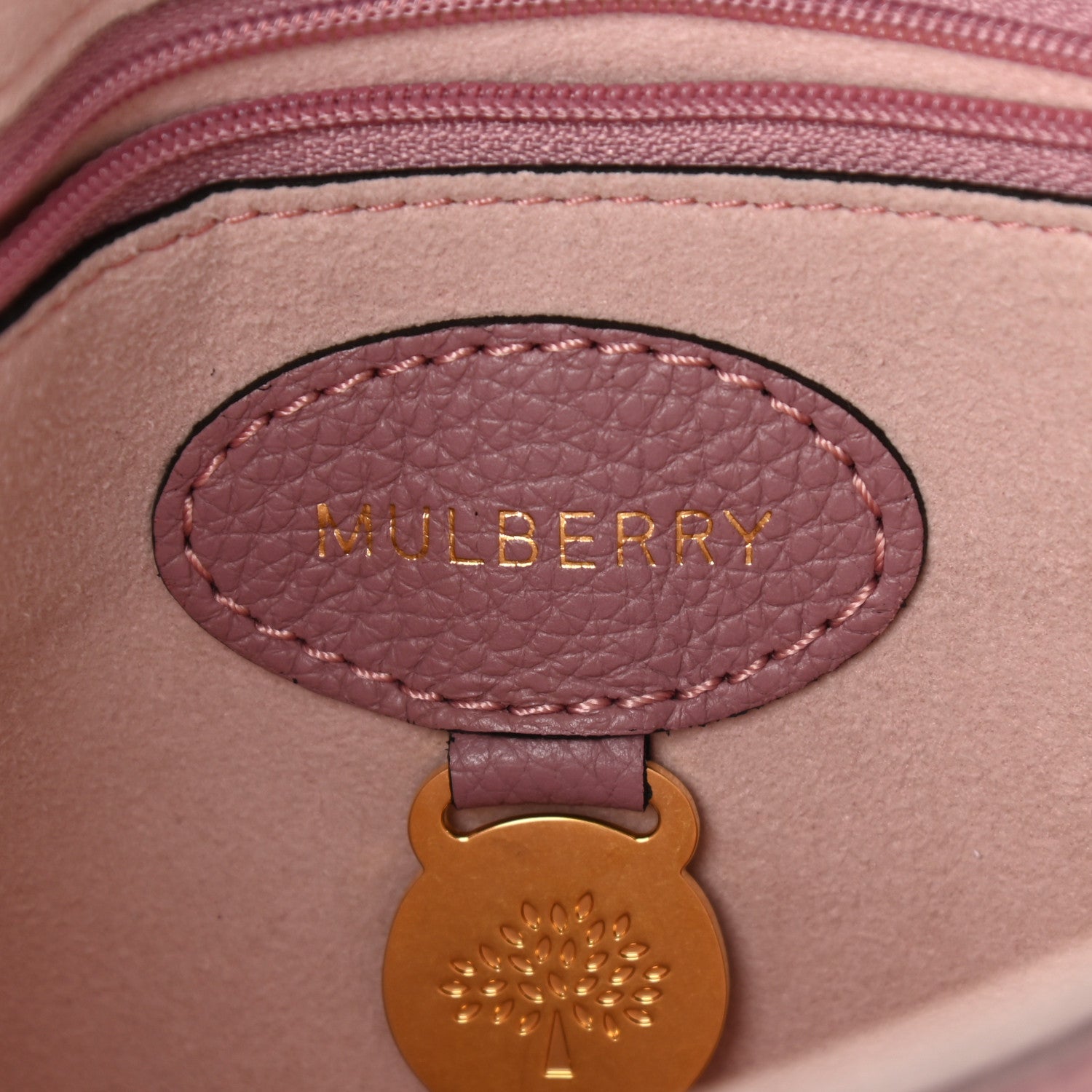 Mulberry Classic Grain Calfskin Small Lily Flap Light Mocha Rose 6 of 9
