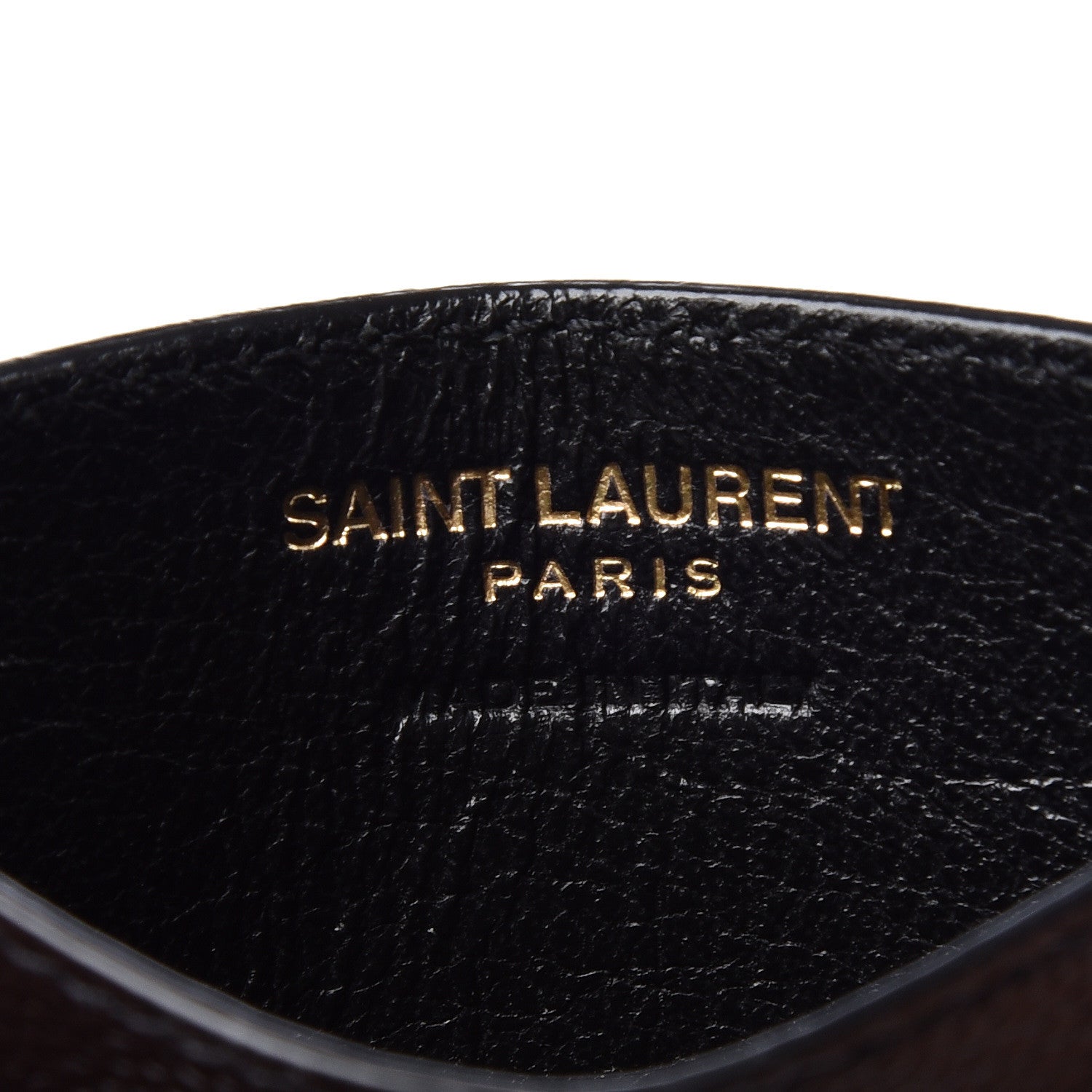 Saint Laurent Grain De Poudre Matelasse Chevron Monogram Credit Card Case Black 6 of 7