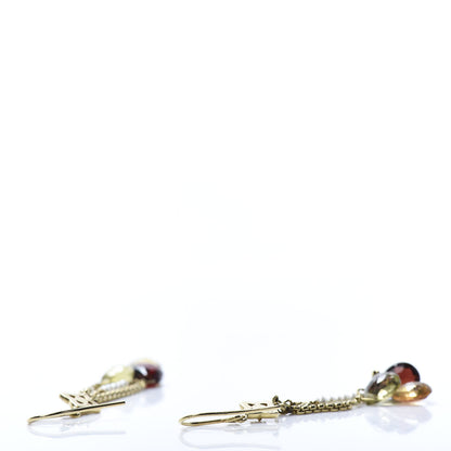 David Yurman 18K Yellow Gold Sapphire Garnet Prasiolite Citrine Pearl Drop Earrings 3 of 5