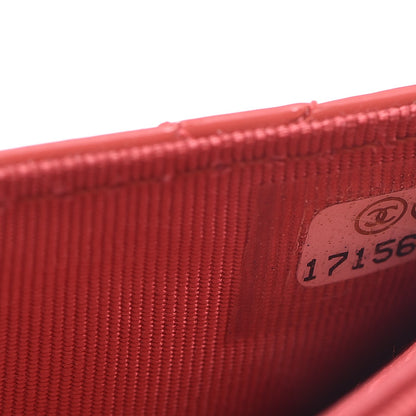Chanel Patent Quilted Flap Card Holder Dark Pink 8 of 9