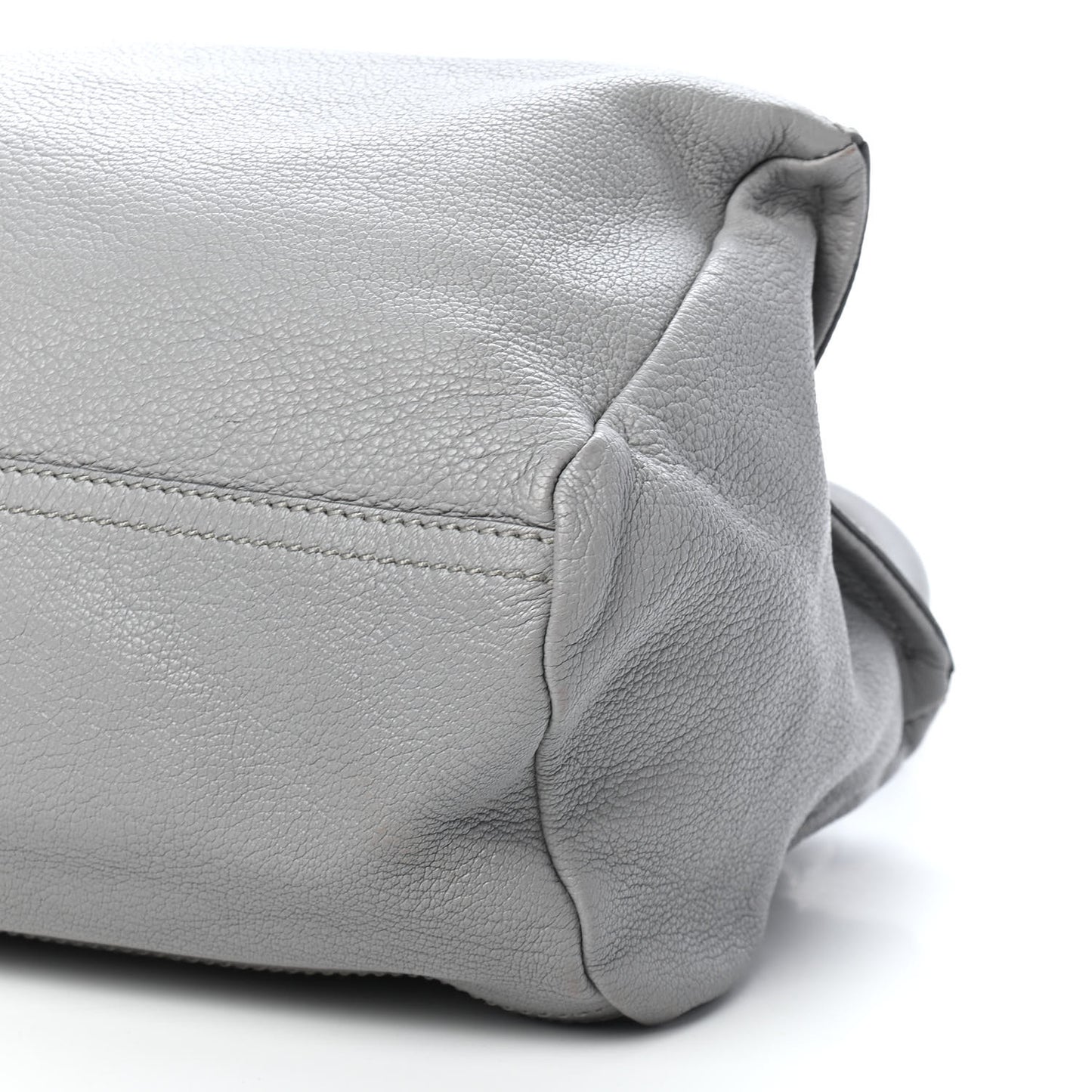 Sugar Goatskin Small Pandora Pearl Grey