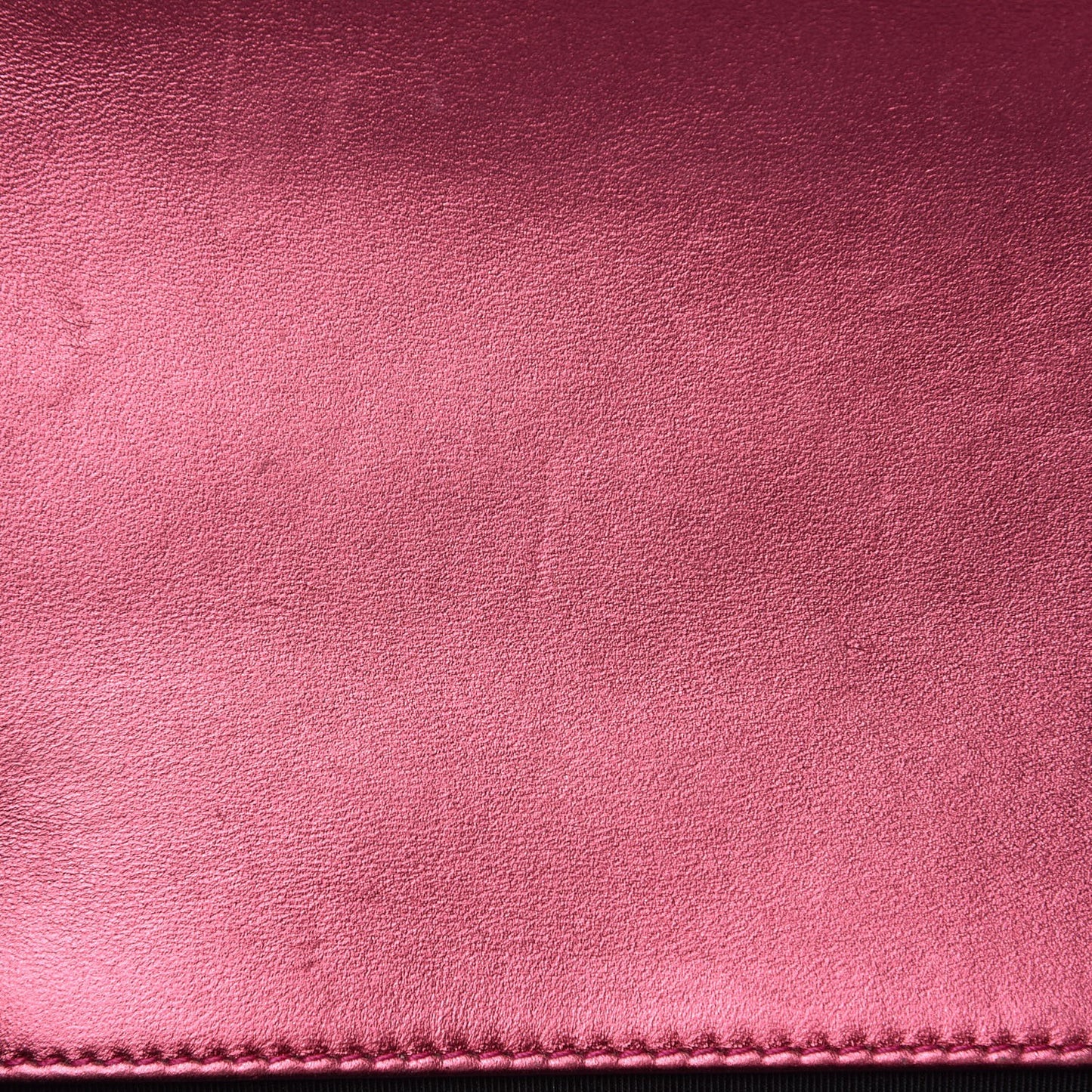 Metallic Patent Calfskin Quilted Small Boy Flap Pink