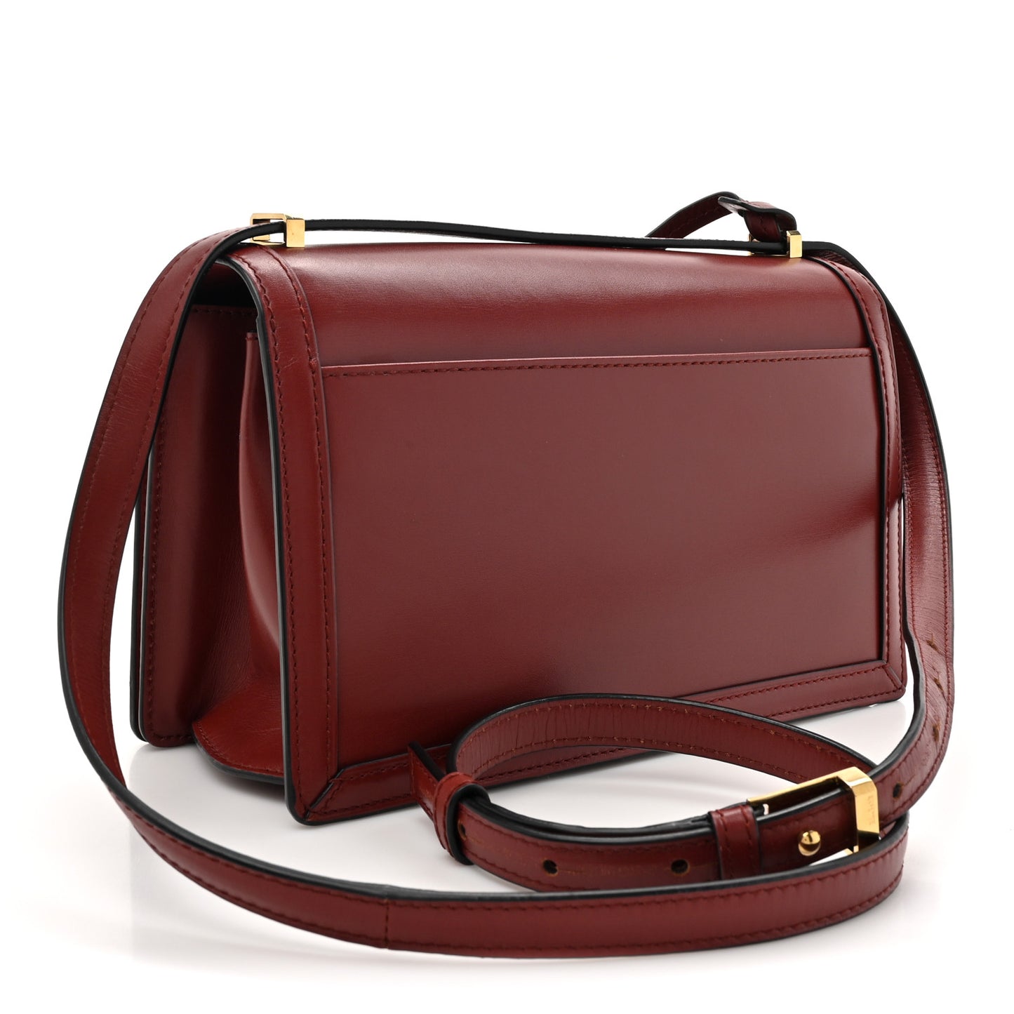 Calfskin Medium Barcelona Shoulder Bag Brick Red