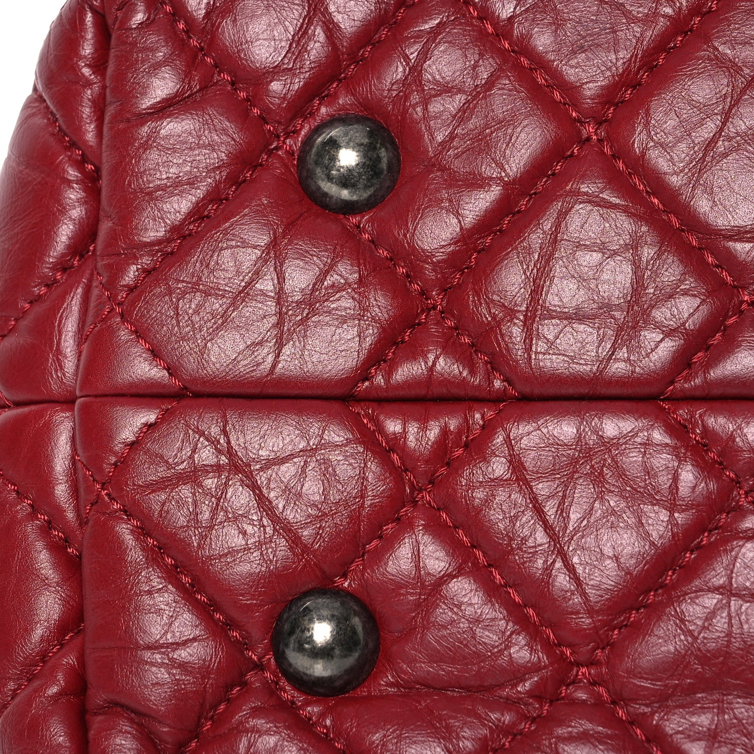 Chanel Aged Calfskin Quilted Reissue 2.55 Tote Red 12 of 13