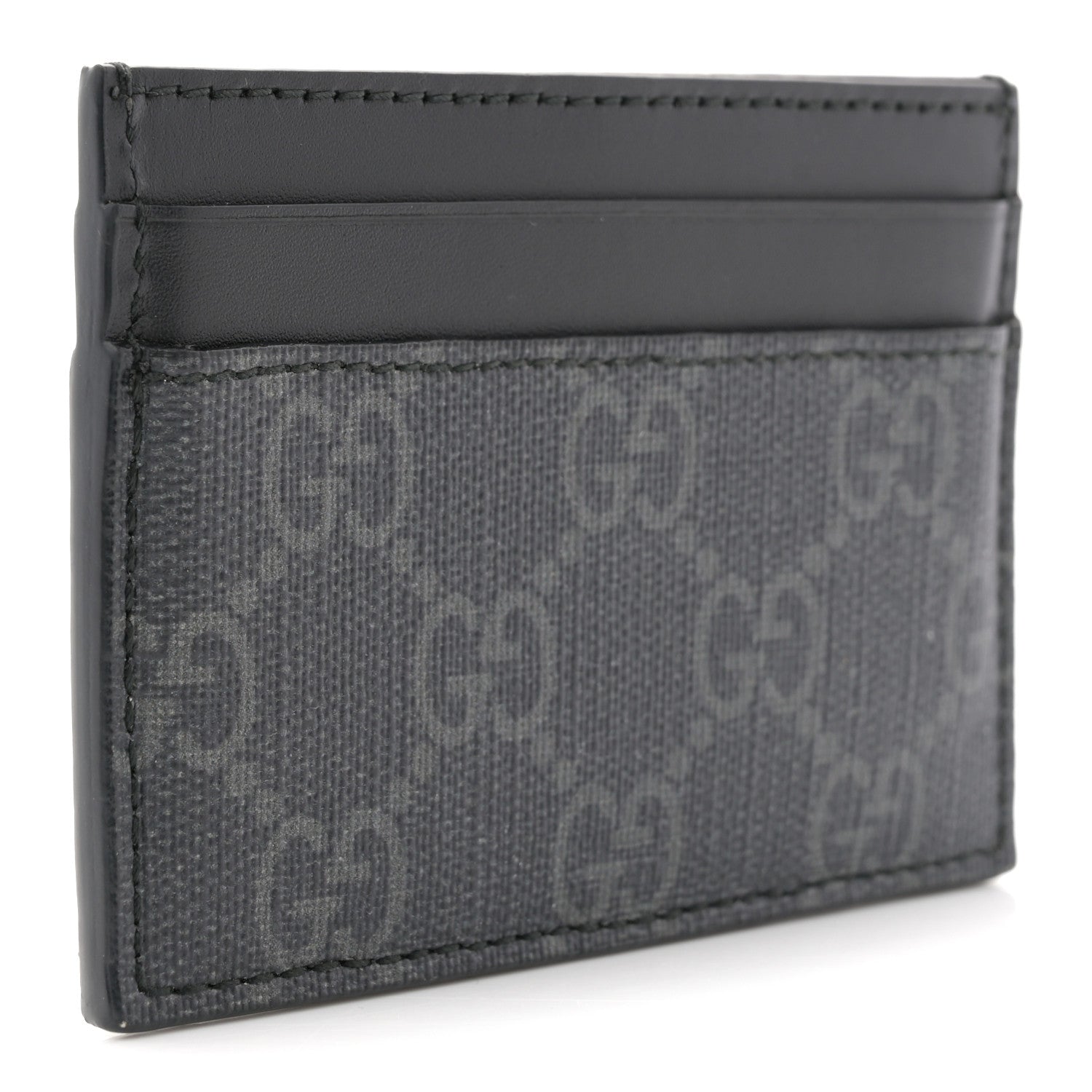 Gucci GG Supreme Monogram Kingsnake Card Holder Black Grey 3 of 7