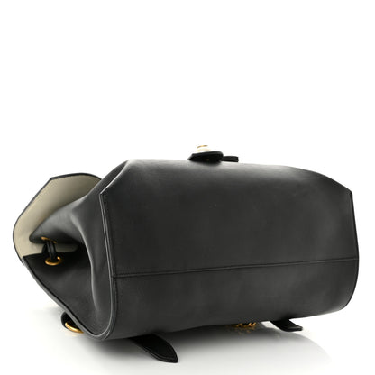 Gucci Calfskin Medium Malin Chain Backpack White Black Gold 4 of 12