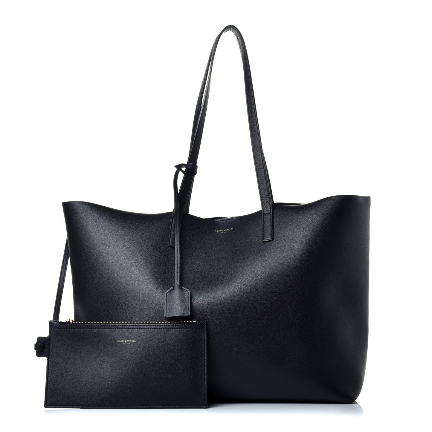 Calfskin Large Shopping Tote Black