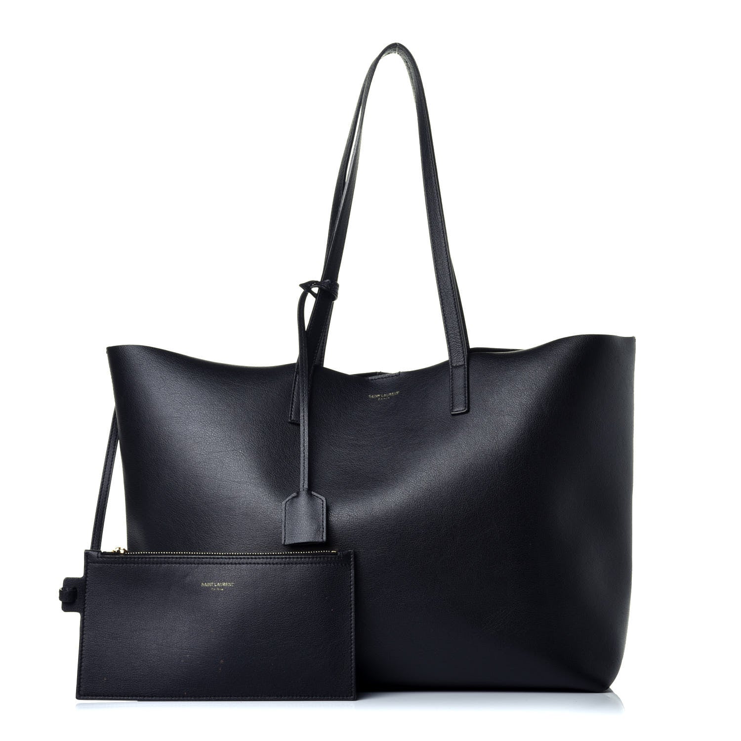 Saint Laurent Calfskin Large Shopping Tote Black 1 of 9