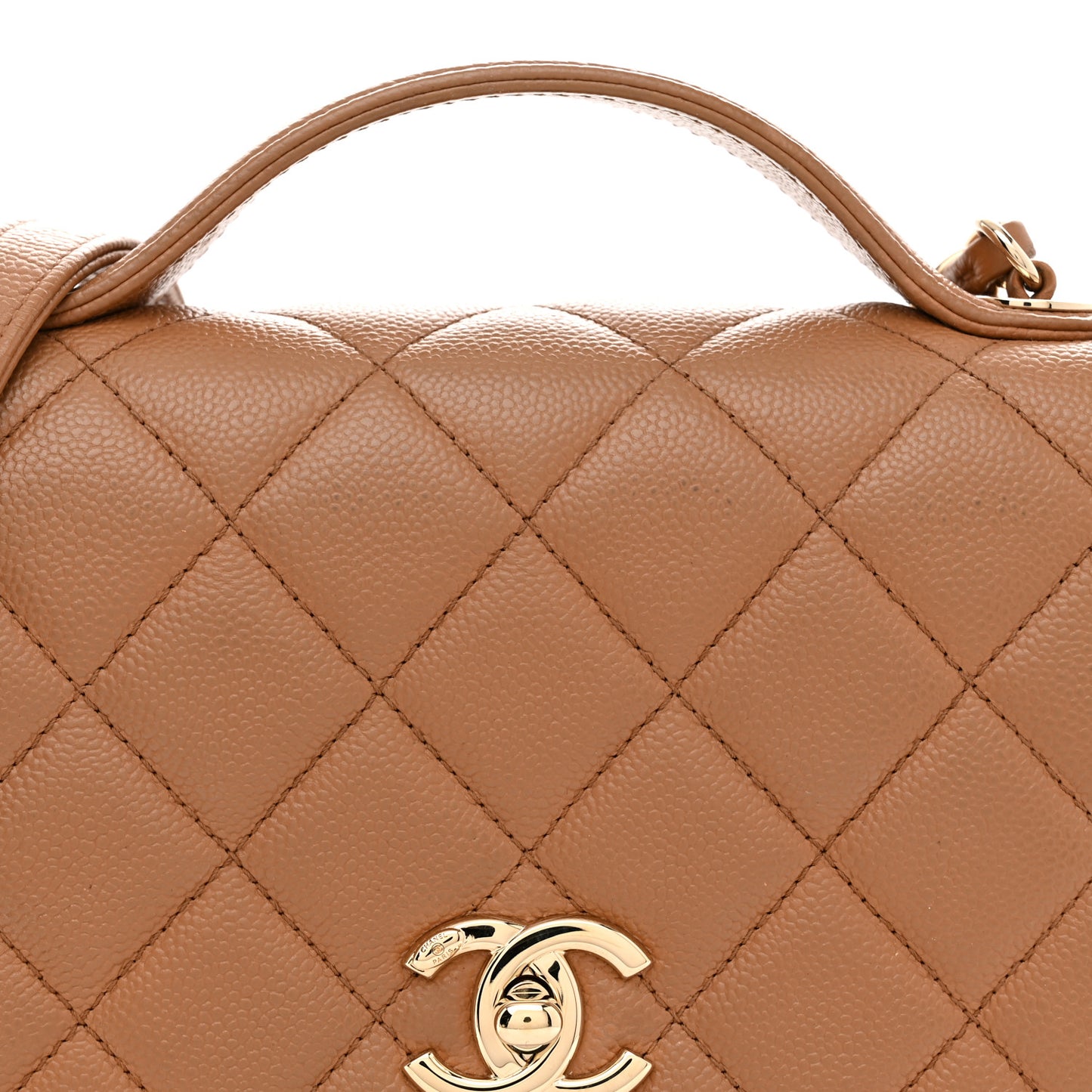 Caviar Quilted Medium Business Affinity Flap Brown