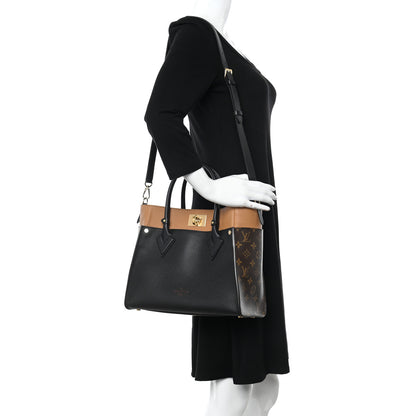 Louis Vuitton Calfskin Monogram On My Side Black 2 of 9