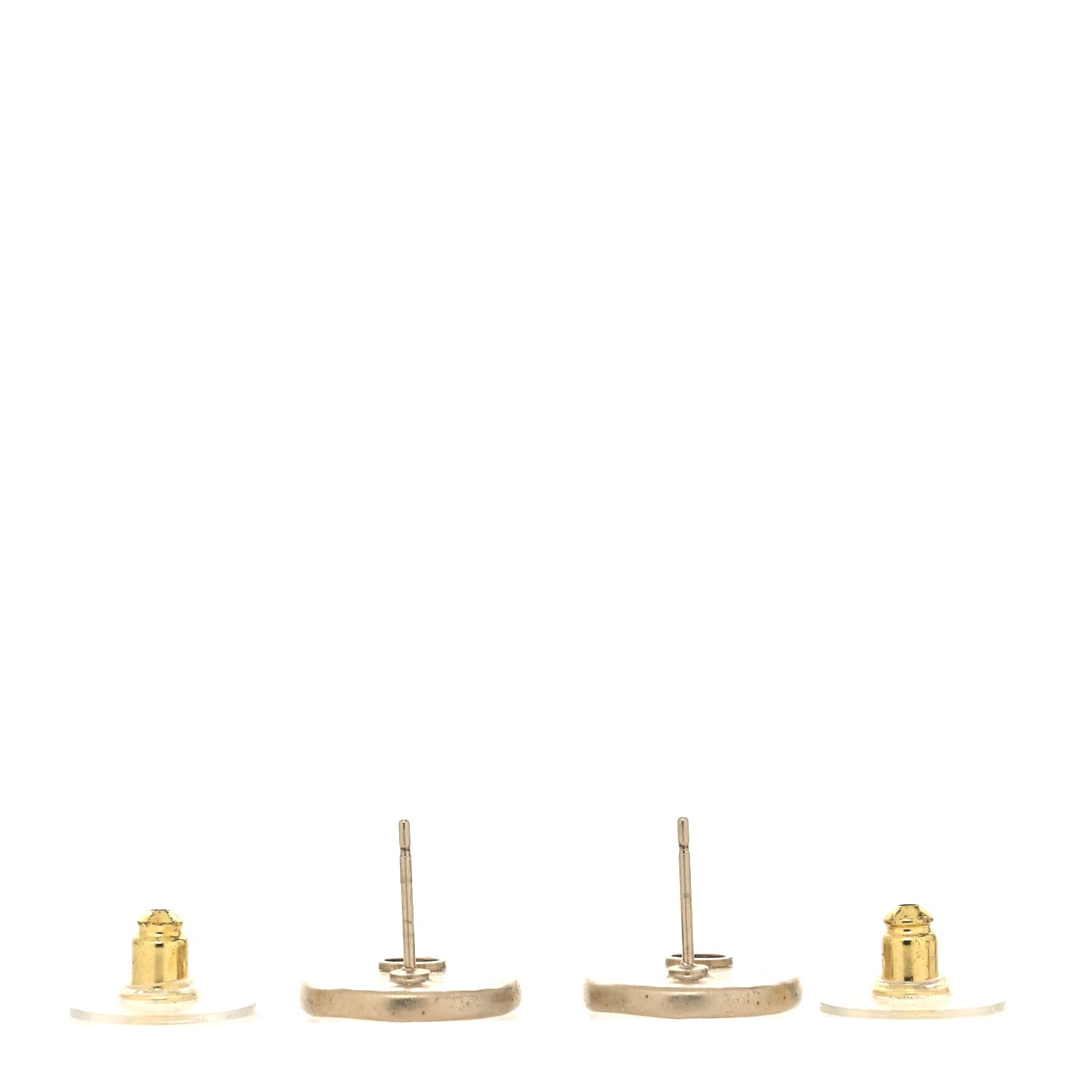 Chanel Metal Round CC Earrings Gold 3 of 4