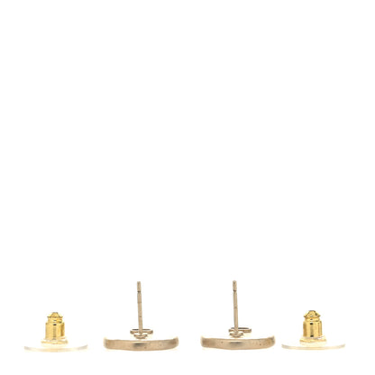 Chanel Metal Round CC Earrings Gold 3 of 4