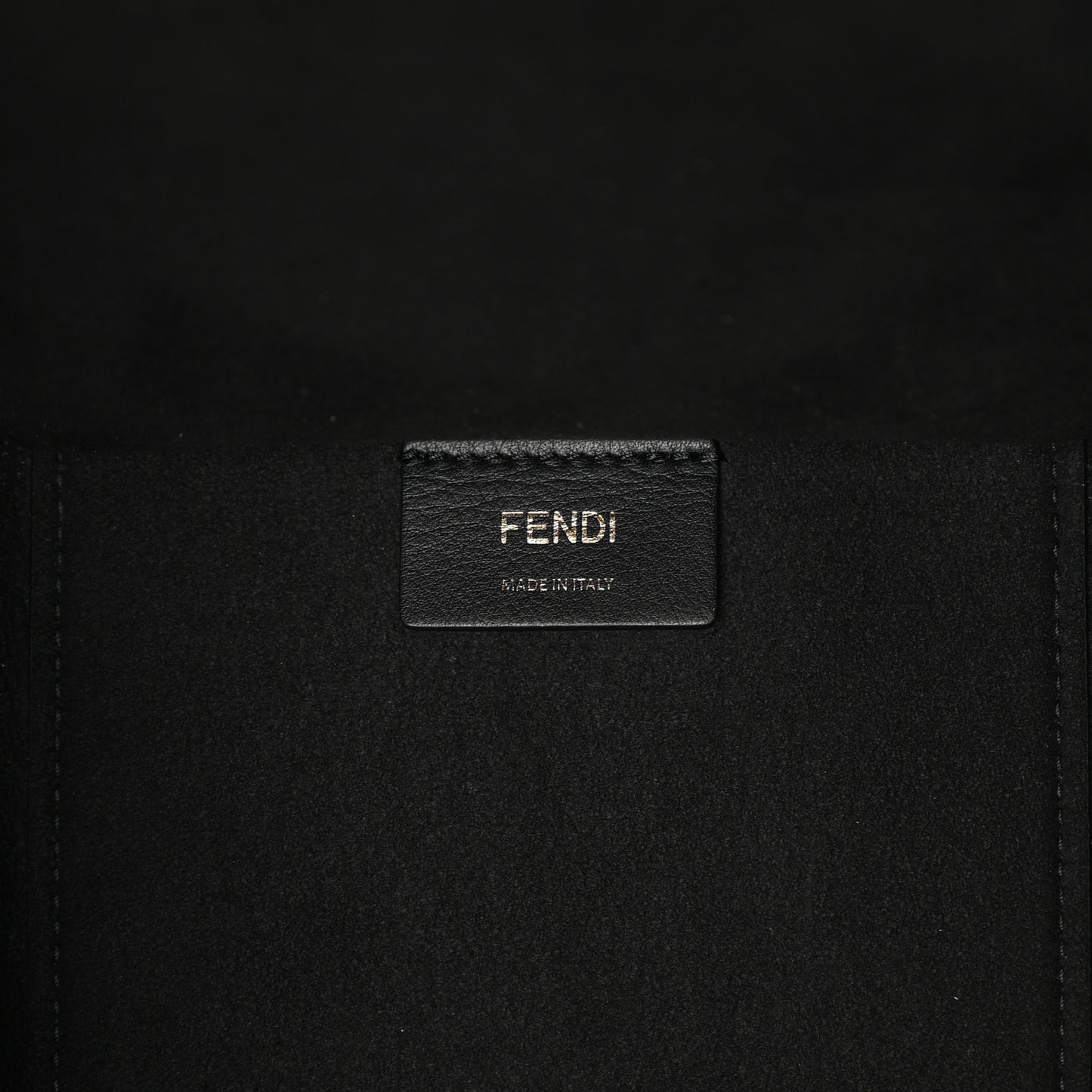 Vitello Plexiglass FF Embossed Medium Fendi Sunshine Shopper Tote Black