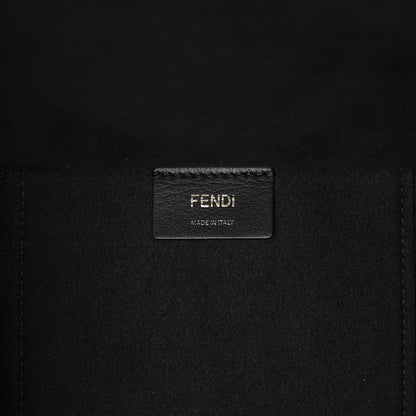 Fendi Vitello Plexiglass FF Embossed Medium Fendi Sunshine Shopper Tote Black 6 of 11