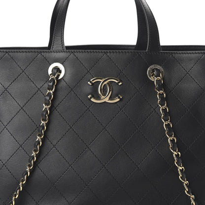 Chanel Calfskin Large Serial Shopper Tote Black 10 of 10