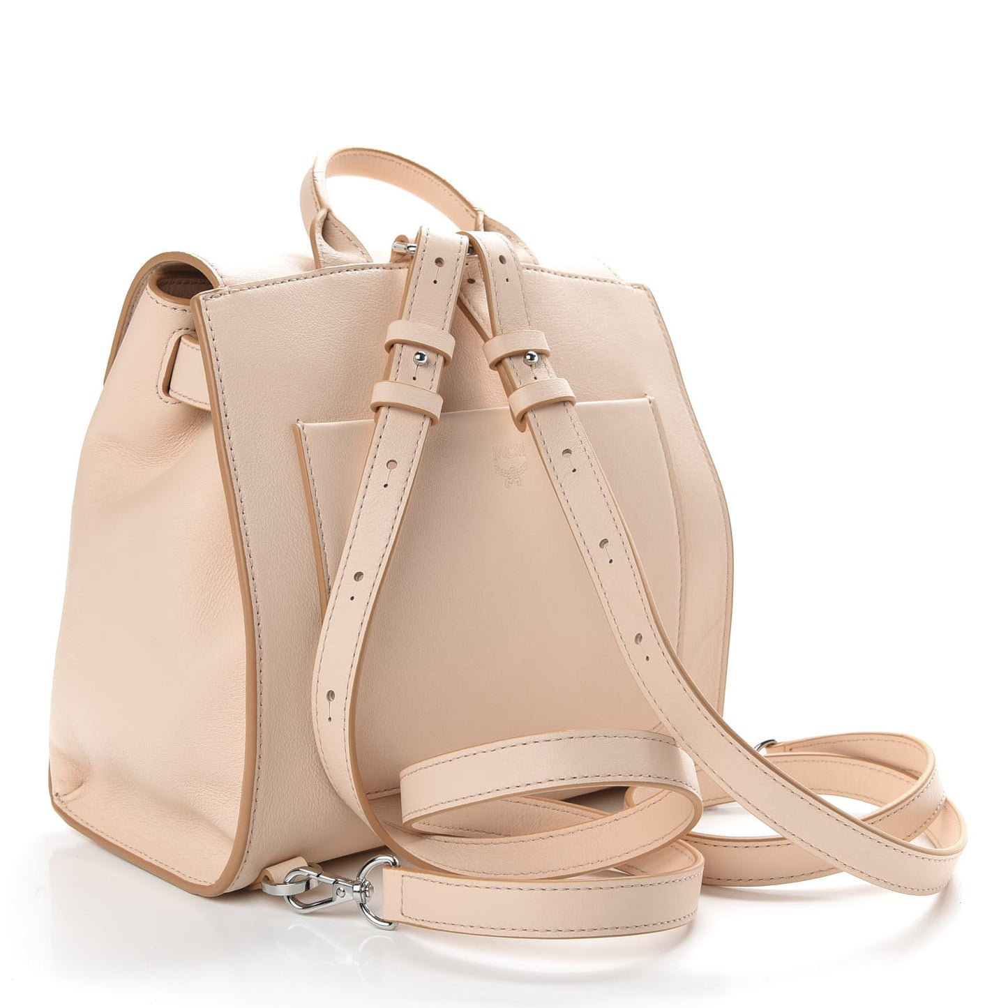 Calfskin Essential Monogram Small Backpack Bisque