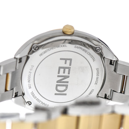 Fendi Stainless Steel Diamond Mother of Pearl 34mm Momento Two Tone Quartz Watch 4 of 5