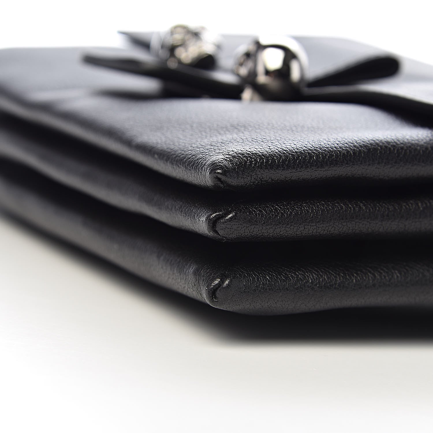 Alexander McQueen Grained Calfskin Twin Skull Crossbody Black 9 of 10