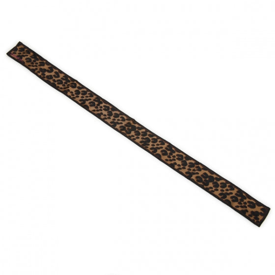 Silk Leopard Bandeau Scarf Marron