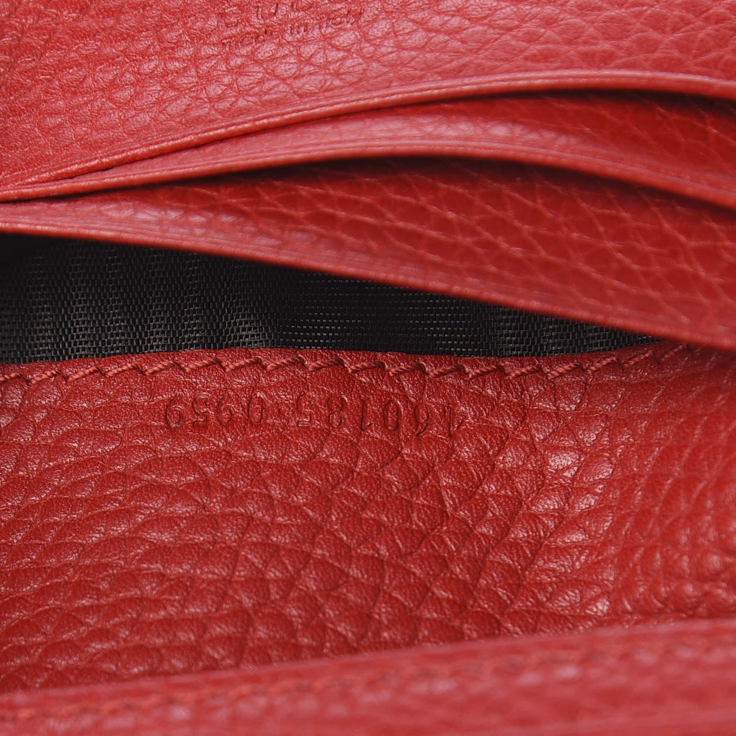 Gucci Pebbled Calfskin Animalier Card Case Red 7 of 7