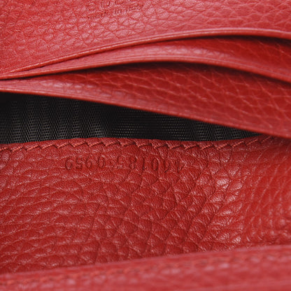 Gucci Pebbled Calfskin Animalier Card Case Red 7 of 7