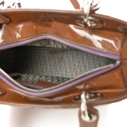 Christian Dior Patent Cannage Medium Lady Dior Brown 5 of 18