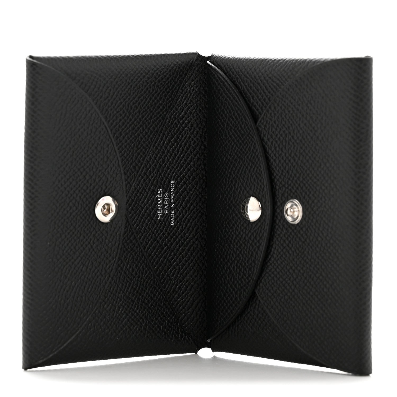 Hermes Epsom Calvi Duo Card Case Black 5 of 8