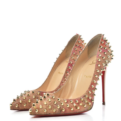 Christian Louboutin Cork Patent Bloom Print Follies Spikes 100 Pumps 40.5 Version Multicolor 3 of 10