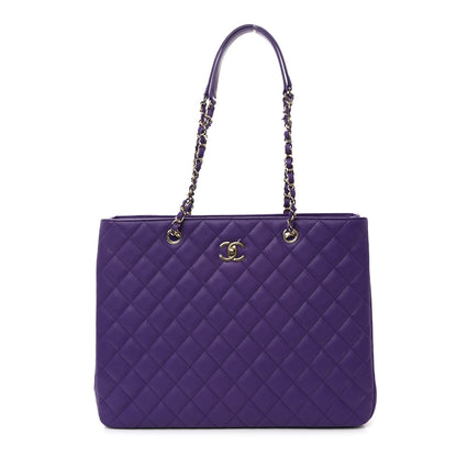 Chanel Caviar Quilted Large Classic Shopping Tote Purple 1 of 10