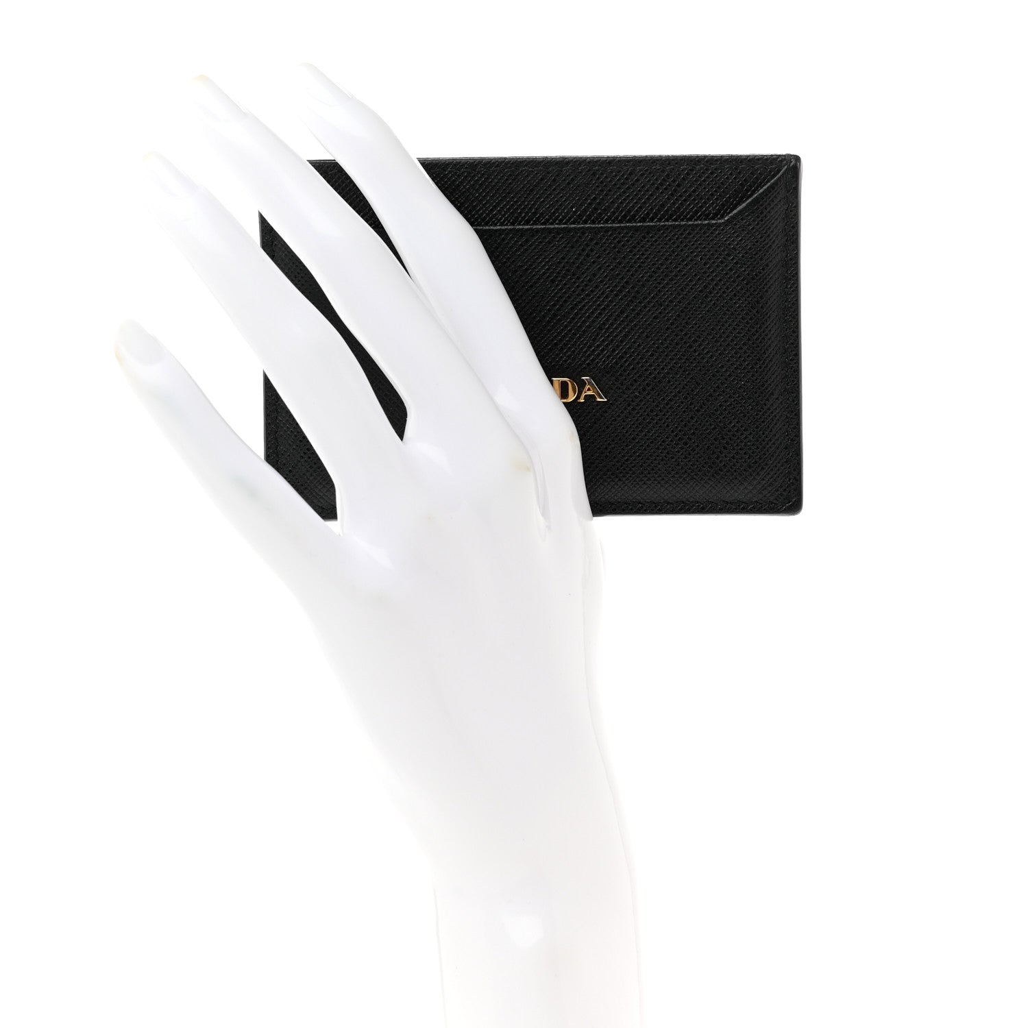 Prada Saffiano Metal Card Case Black 2 of 6