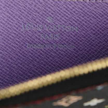 Louis Vuitton Monogram Multicolor Zippy Coin Purse Black Violet 5 of 7