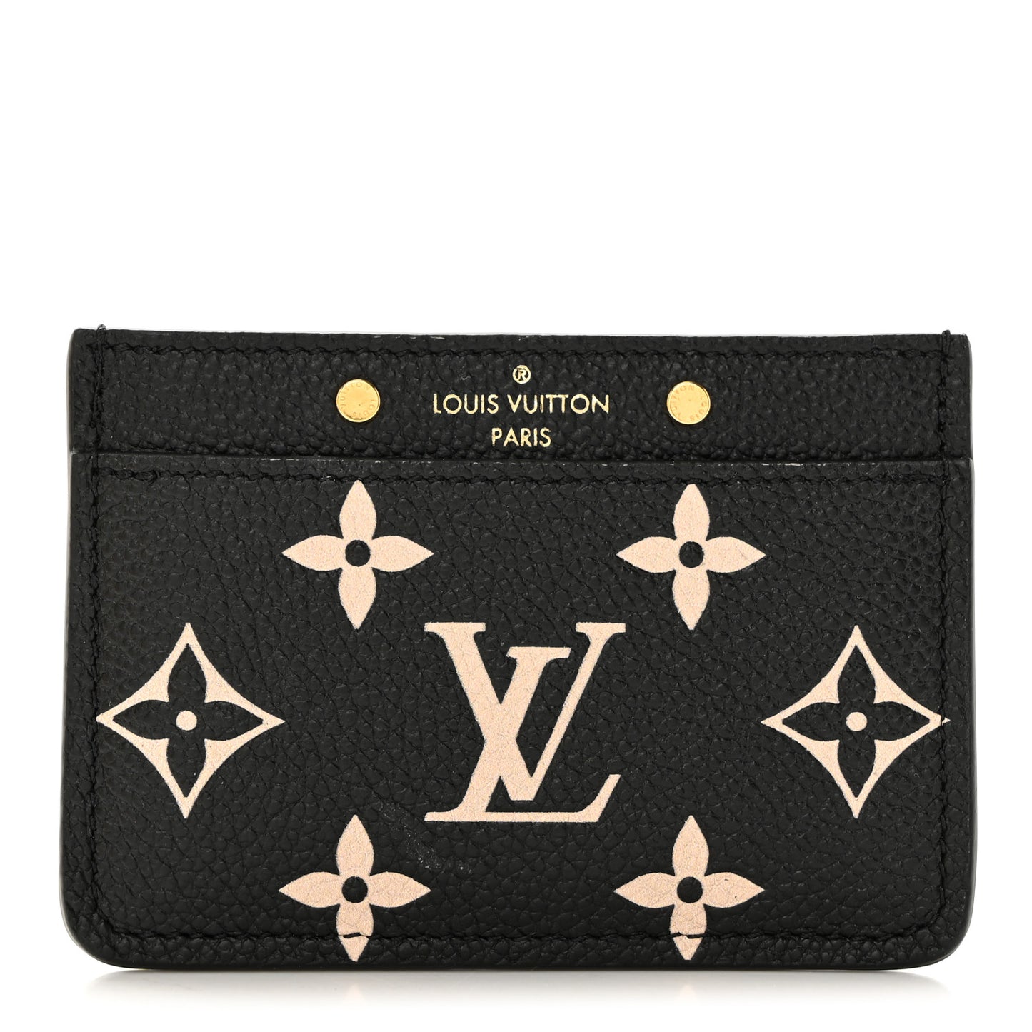Empreinte Card Holder Black Beige