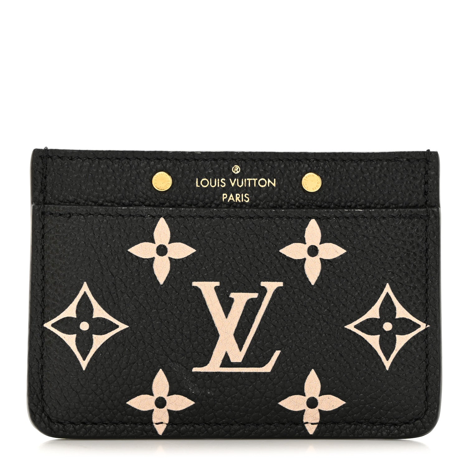 Louis Vuitton Empreinte Card Holder Black Beige 1 of 7
