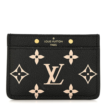 Louis Vuitton Empreinte Card Holder Black Beige 1 of 7