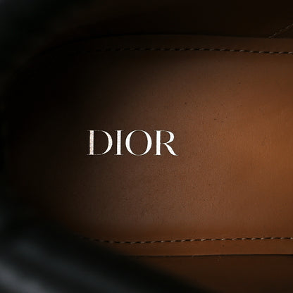 Christian Dior Oblique Calfskin Mens Explorer II Buckle Hiking Boots 45 Black Blue 8 of 10