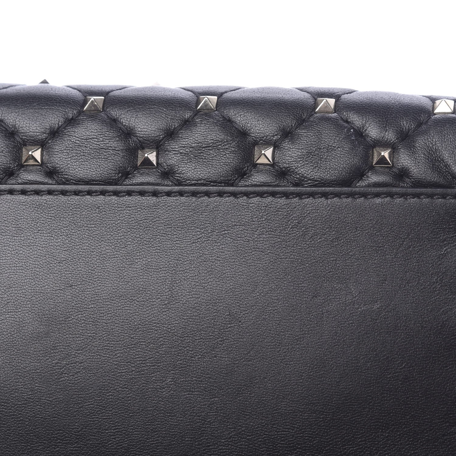 Valentino Garavani Nappa Rockstud Spike Double Handle Tote Black 11 of 15
