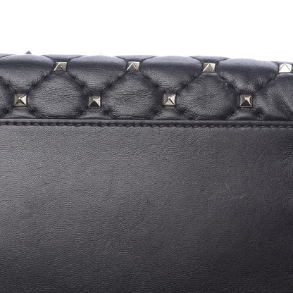 Valentino Garavani Nappa Rockstud Spike Double Handle Tote Black 11 of 15