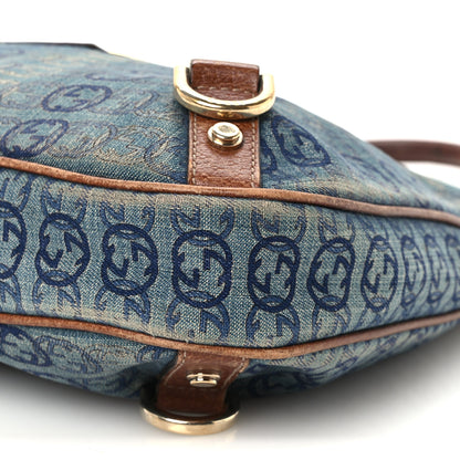 Gucci Denim GG Medium Abbey Ring Hobo Blue 10 of 10