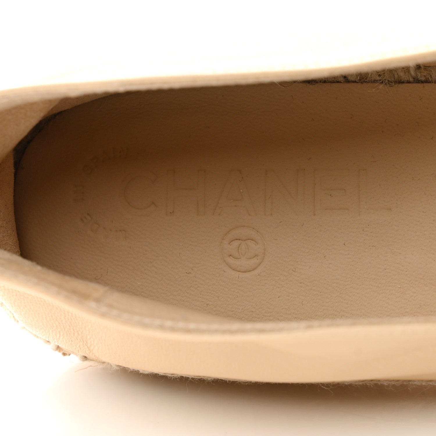 Chanel Lambskin CC Espadrilles 40 Beige Black 5 of 12