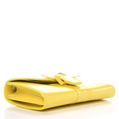 Delvaux Vernis Gel Calfskin Brillant Coin Purse Citron 4 of 9