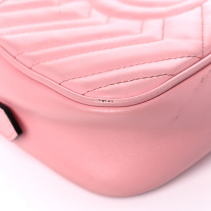 Gucci Calfskin Matelasse Small GG Marmont Chain Shoulder Bag Wild Rose 11 of 19