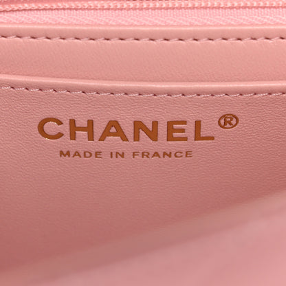 Chanel Caviar Quilted Mini Chain Top Handle Rectangular Flap Light Pink 6 of 12