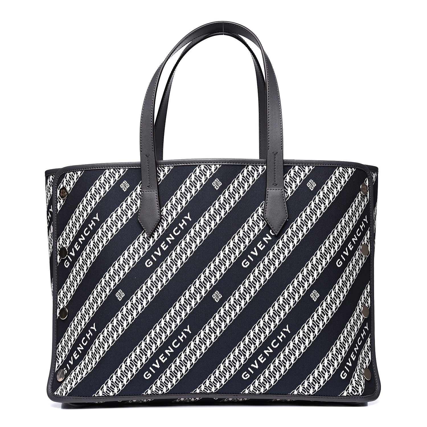 Givenchy Canvas Jacquard Medium Bond Tote Oil Blue 1 of 11