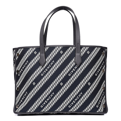 Givenchy Canvas Jacquard Medium Bond Tote Oil Blue 1 of 11
