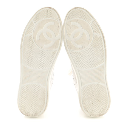 Chanel Calfskin CC Womens Sneakers 38 White 6 of 10